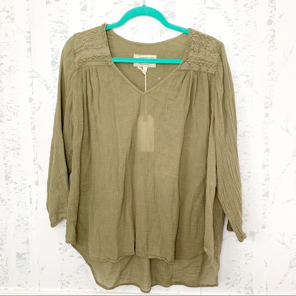 Current/Elliott The Picnic Shirt in Dusky Green - Picture 3 of 8